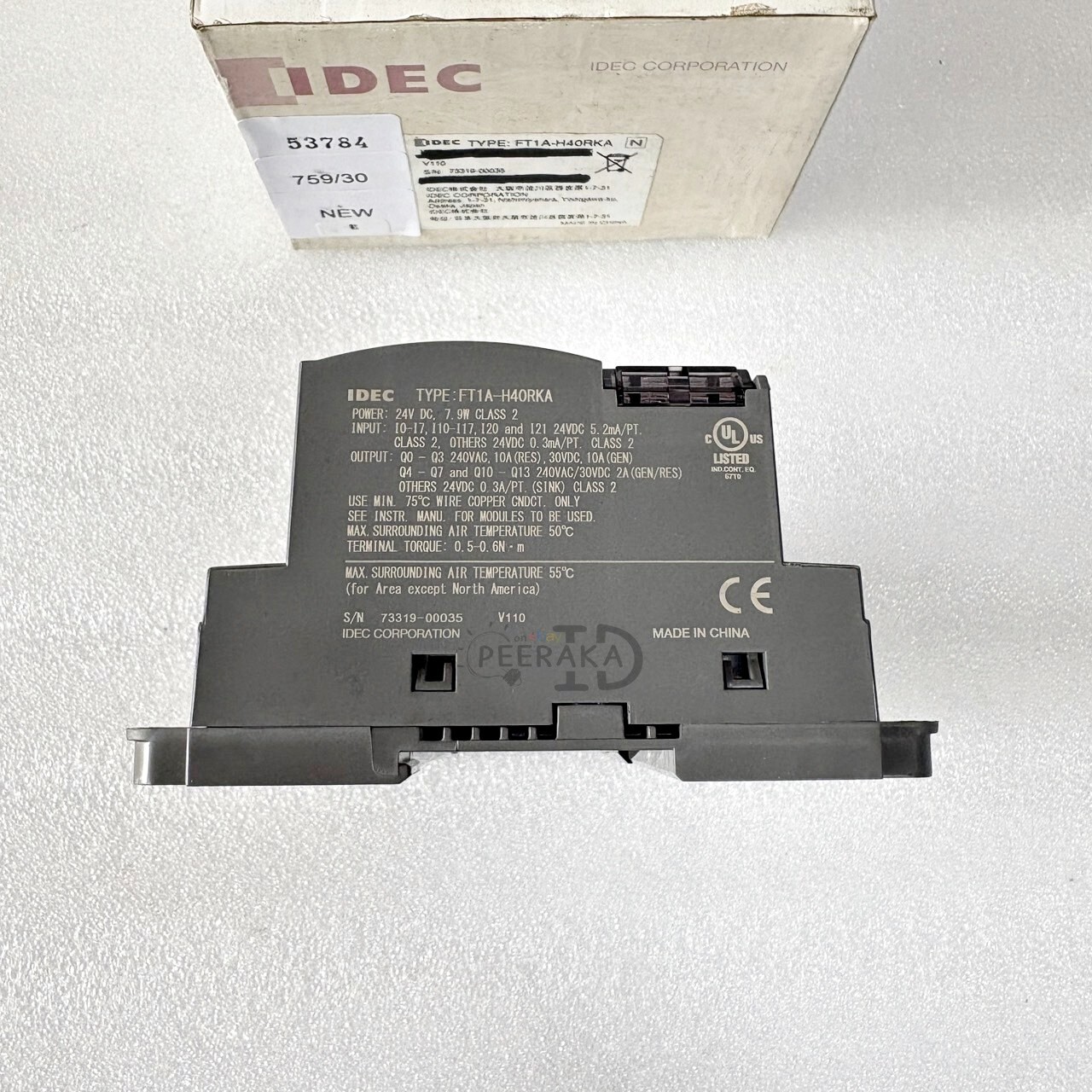 Brand New IDEC FT1A-H40RSA PLC – 40 I/O SmartAXIS Controller, Fast Ship