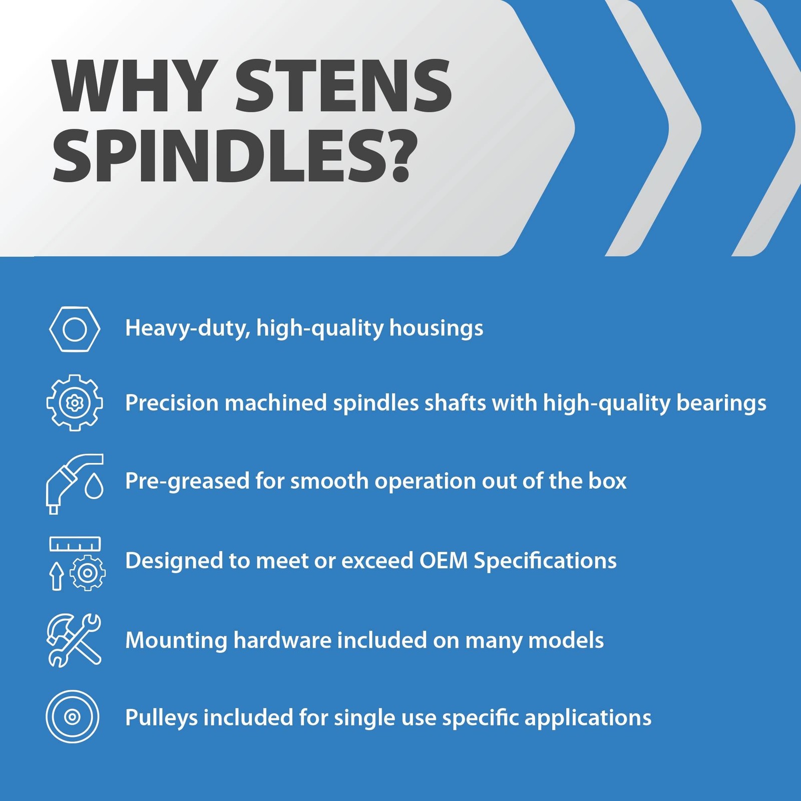 Stens Spindle Assembly 285-887 for Exmark 109-6917
