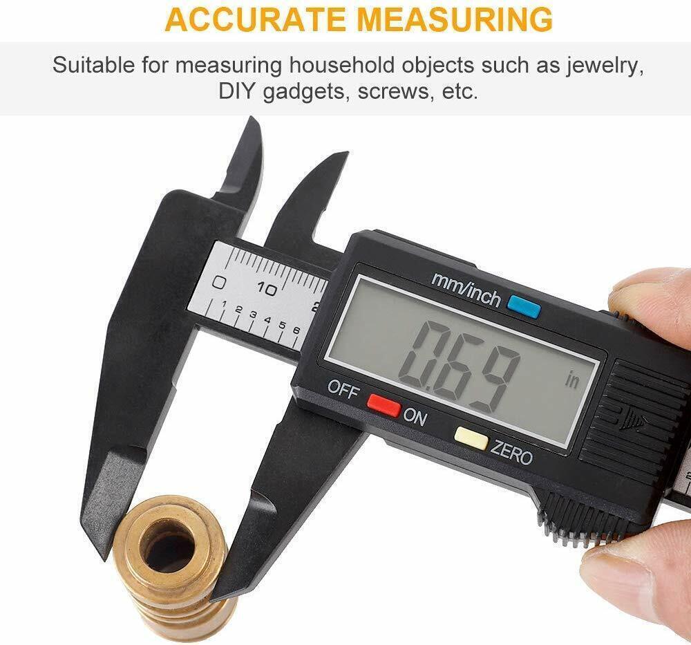 150mm Digital Caliper 6″ Micrometer LCD Gauge Vernier Electronic Measuring Ruler