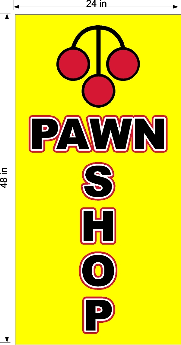 PERFORATED WINDOW DECAL PAWN SHOP CASH FOR GOLD NEW LOT OF 4 2′ X 4′ VERTICAL