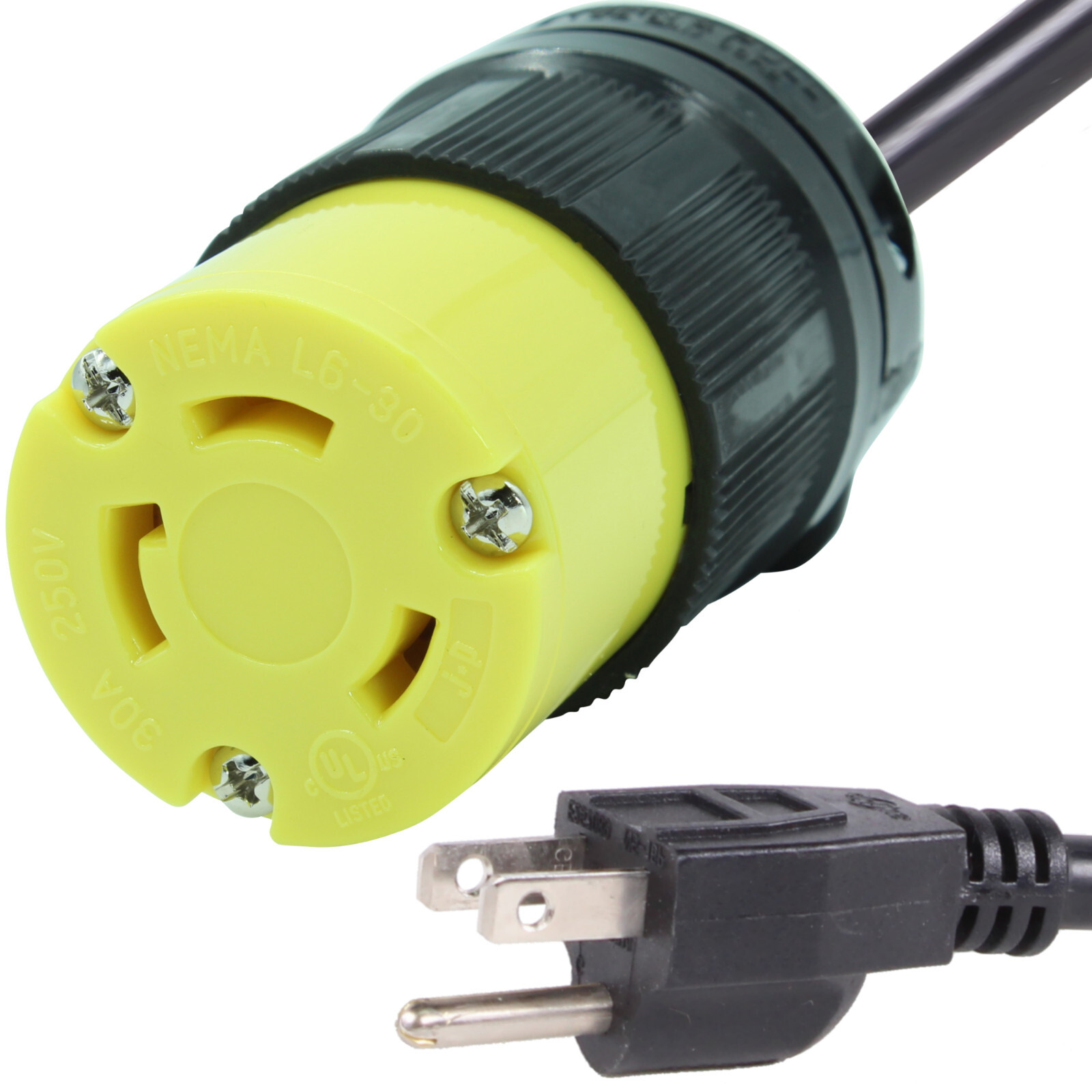 Pigtail 220V to 110V Outlet Adapter 2FT or 10FT for Plasma Cutters, Welders JPRO