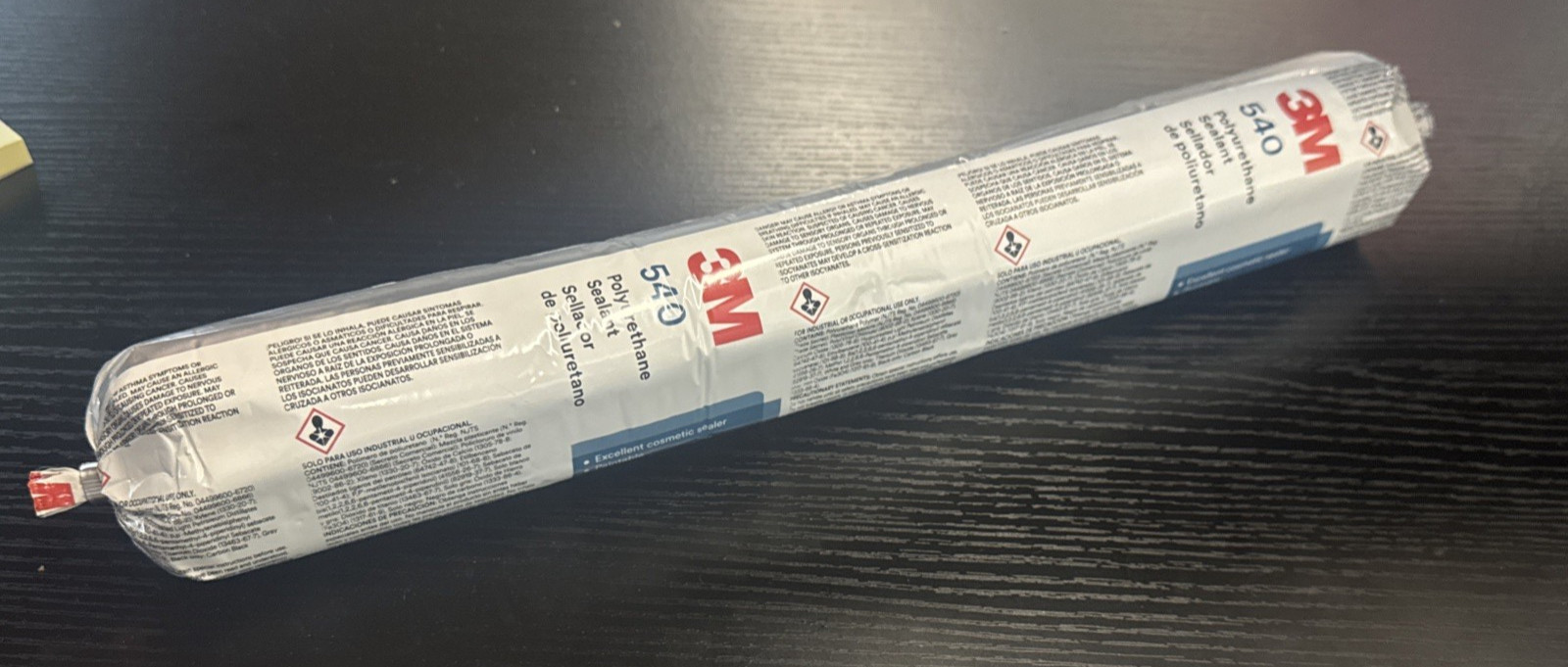 3M 540 Polyurethane Sealant, 20 Oz, Sausage Pack, Black, Polyurethane Base, 540