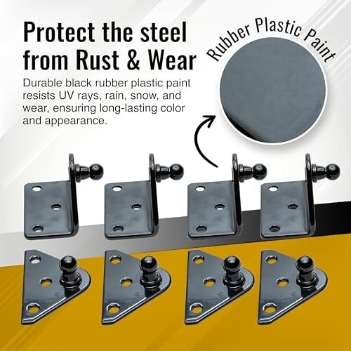 10mm Ball Stud Mounting Bracket for Gas Struts, Heavy Duty, 8 Pack