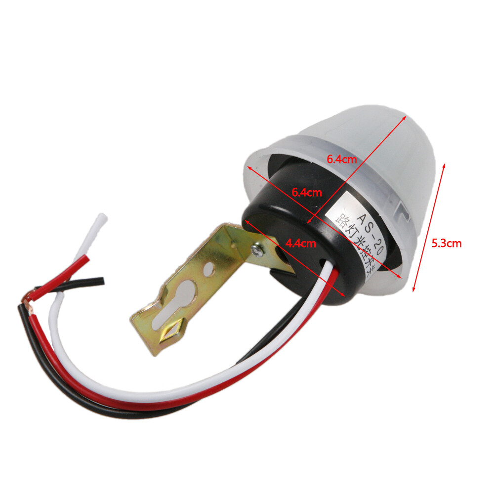 2PCS DC/AC 12V Auto On Off Light Photocell Switch Control Dark To Dawn Sensor US