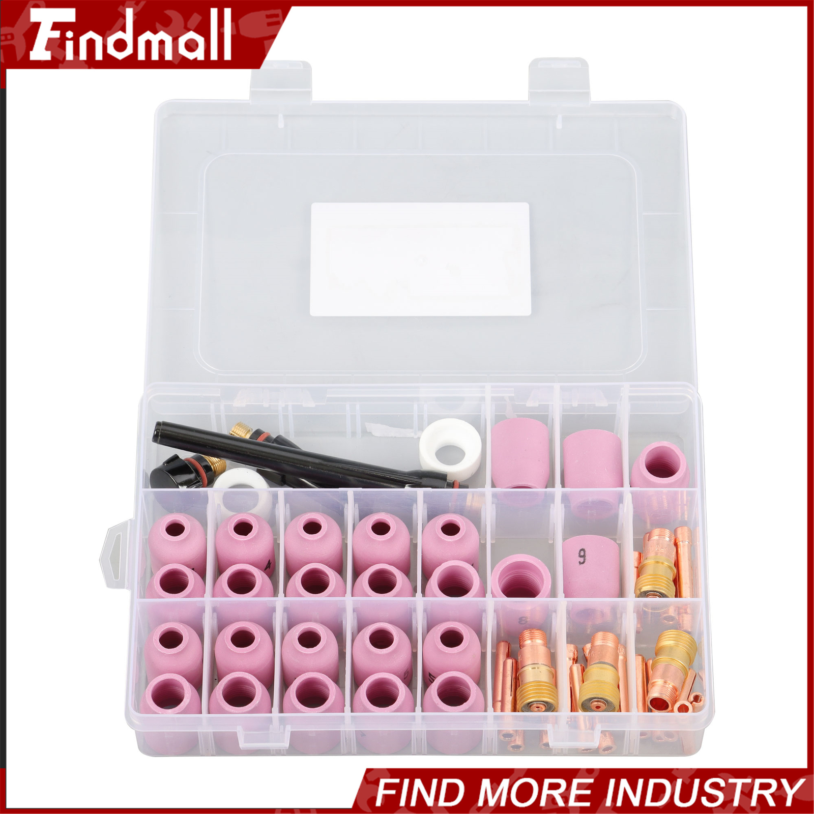 Findmall 58 Pack TIG Welding Torch Kit 040″~1/8″ Gas Lens Setup For WP-9/20/25