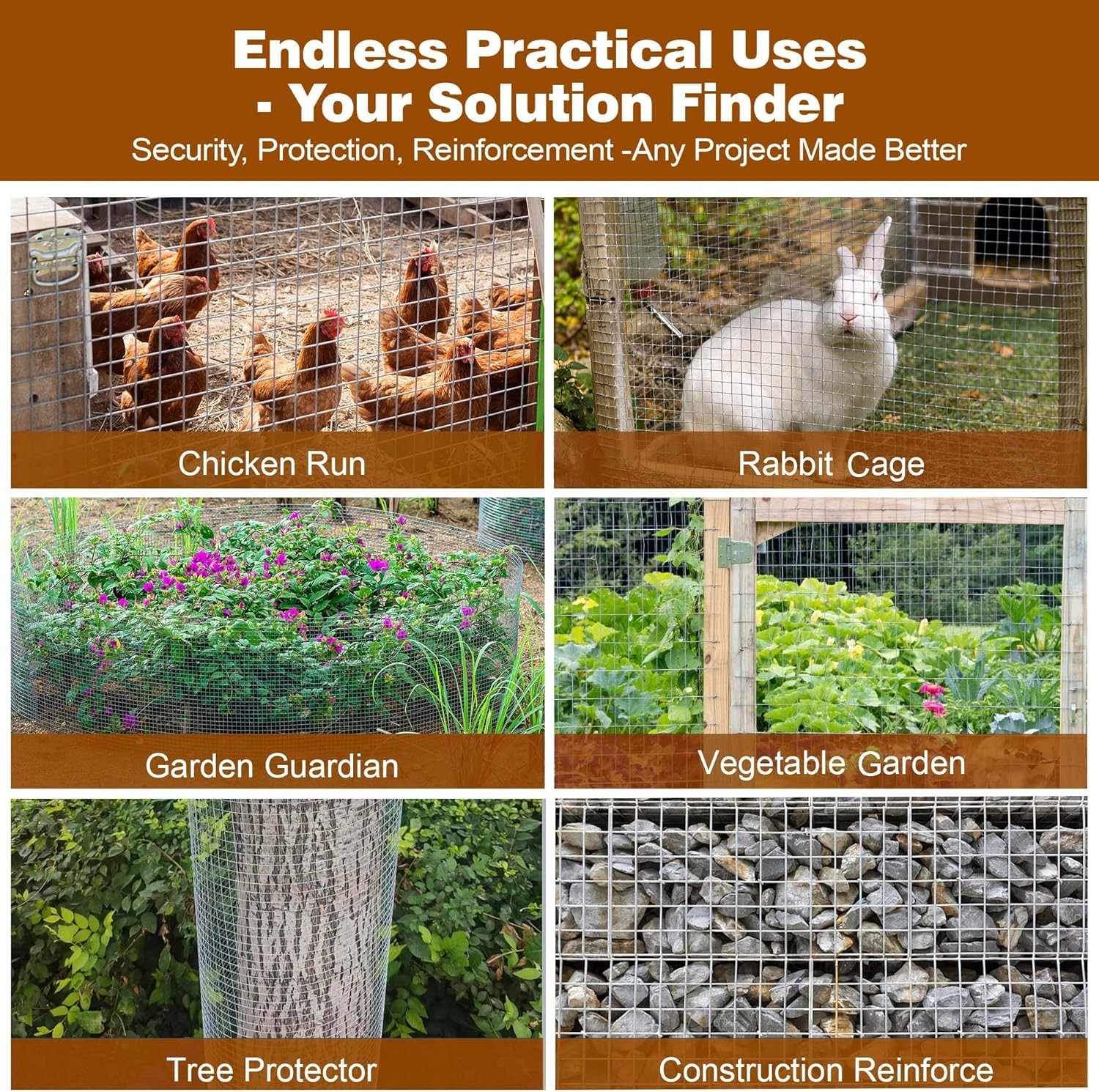 Vinyl Coated Chicken Wire, ‎48″ x 100 ft 19G Galvanized Mesh for Coop, Garden US