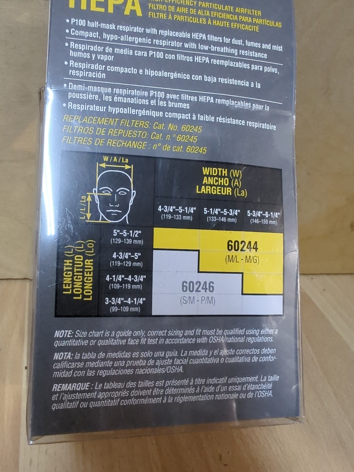 Klein Tools 60244 P100 Half‑Mask Respirator M/L – NIOSH‑Approved, Silicone Free