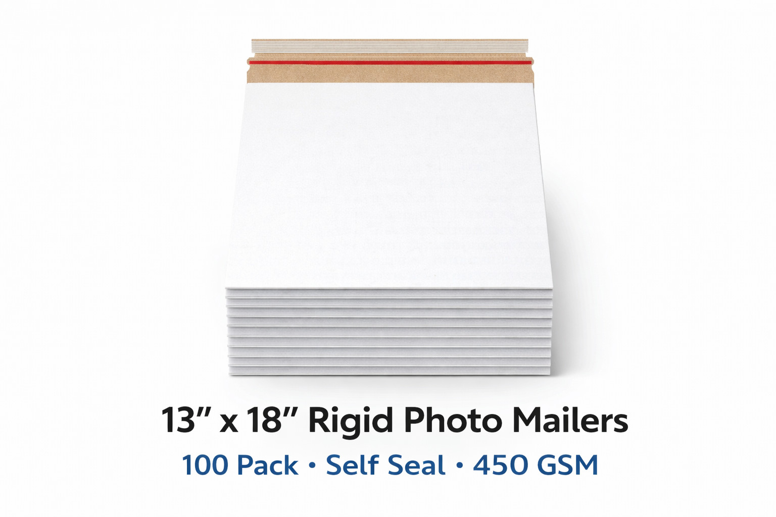 13×18 Rigid Photo Mailers Self Seal Cardboard Document Shipping Flats 450gsm