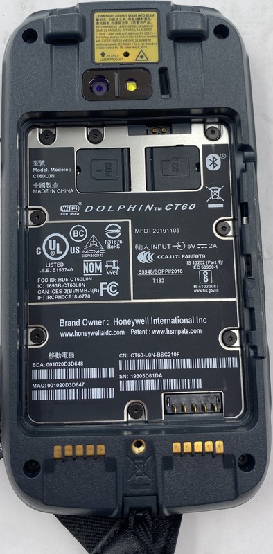 HONEYWELL CT60L0N BSC210F DOLPHIN CT60 WIRELESS HANDHELD COMPUTER WITHOUT BATTER