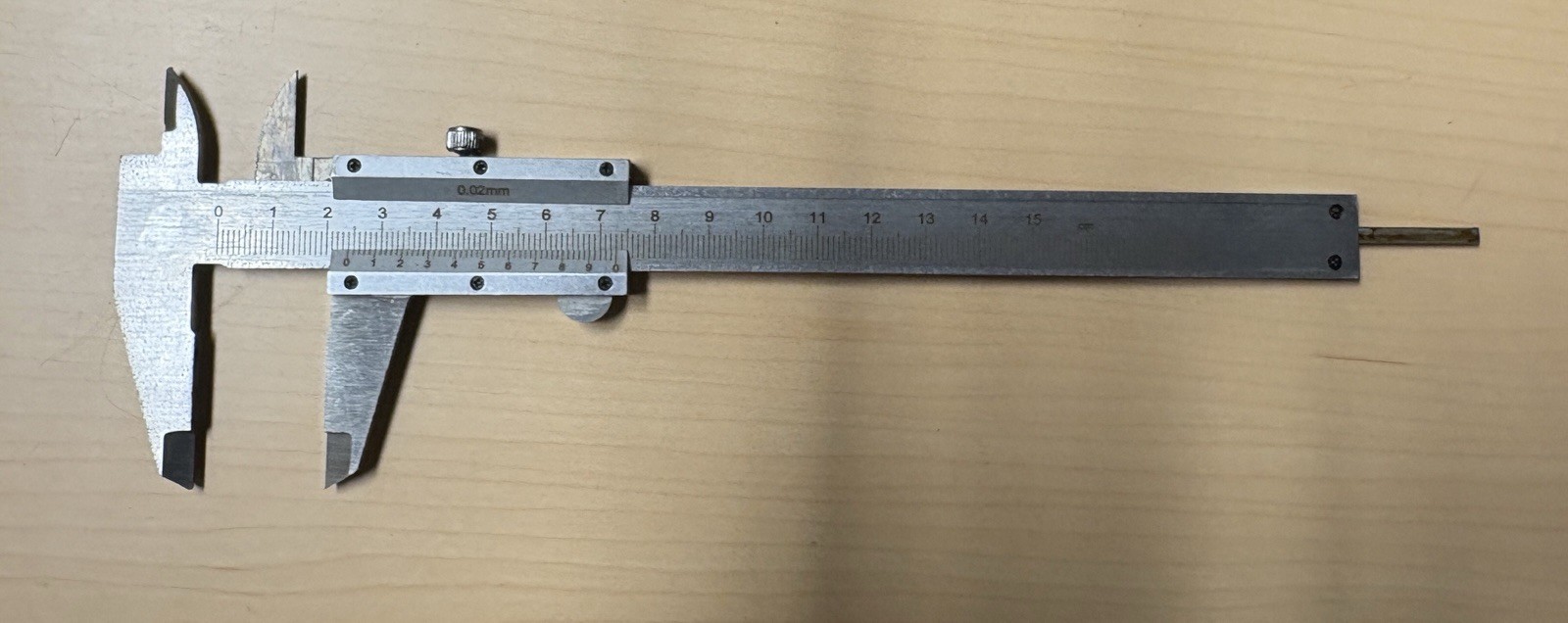 Vintage Metric Vernier Slide Caliper, .02mm, With Plastic Case