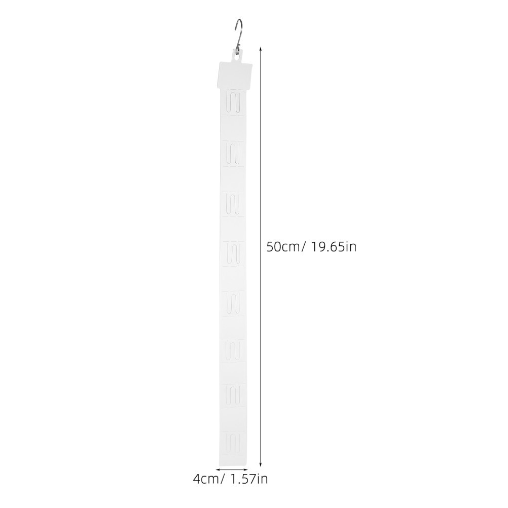 50Pcs Retail Hanging Merchandise Strips: 20″ Hanging Strip with Hooks, 8