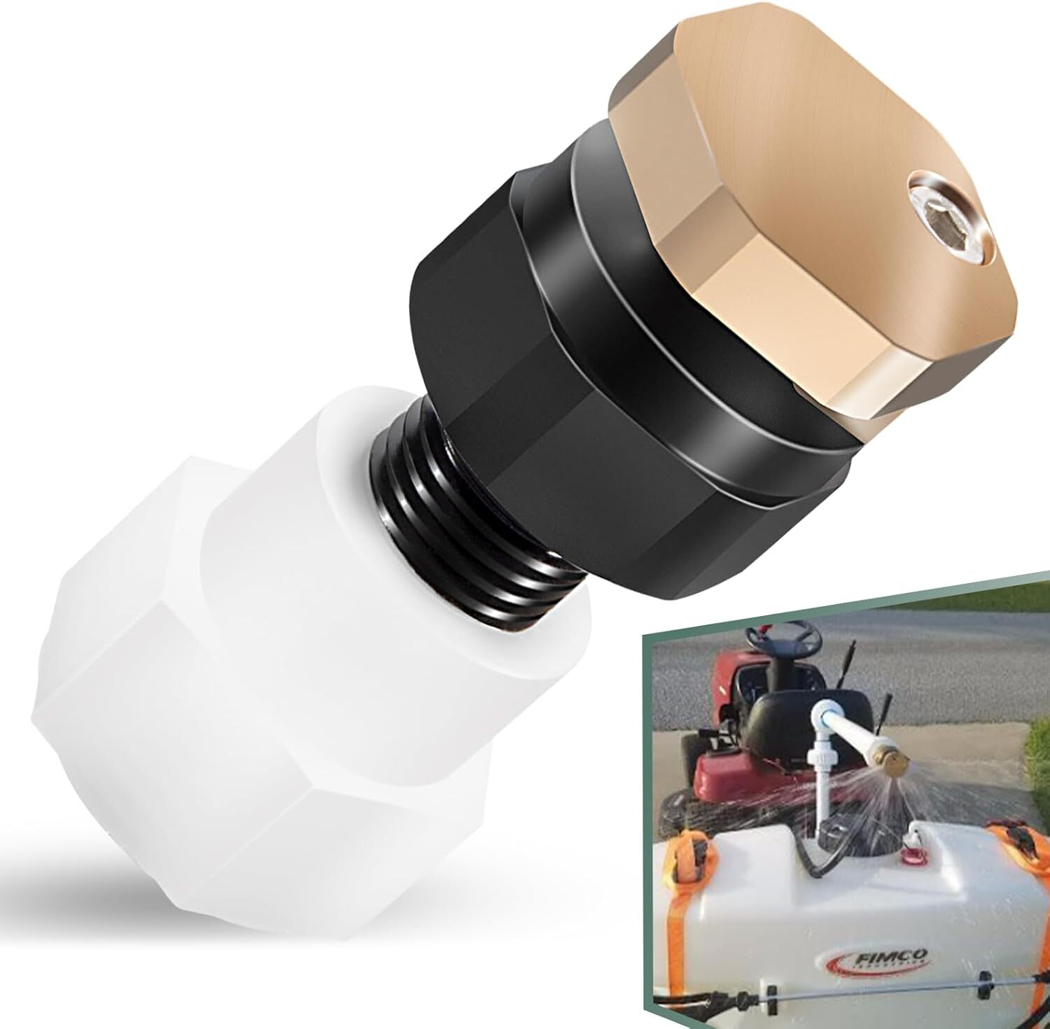 2X Full Pattern 16ft Broadcast Spray Boomless Nozzle BN2BP125FWX-CS 2GPM Pump