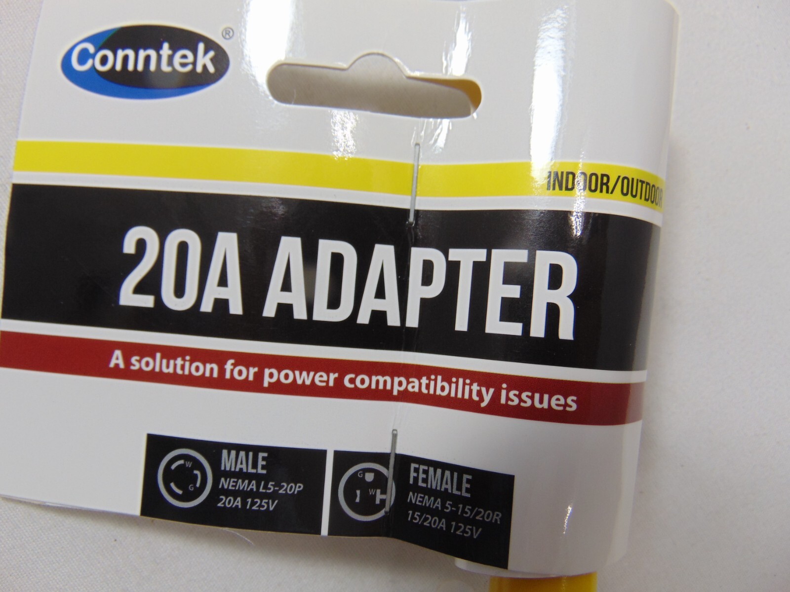 New Conntek 20 Amp Adapter PL520520 L5-20P 5-15/20R 1 Feet Long