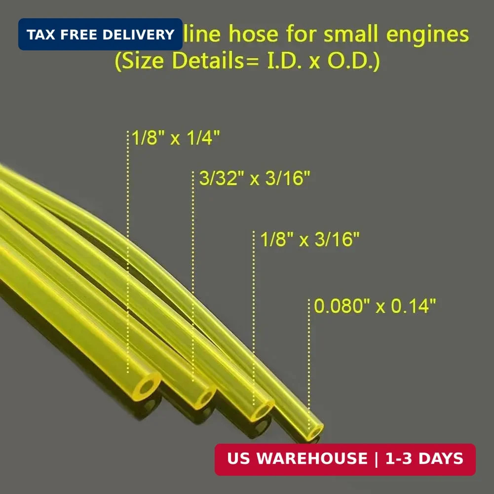 HUZTL Fuel Line Hose Kit 3/32″ x 3/16″ 1/8″ x 3/16″ 1/8″ x 1/4″ .080″ x .140″ fo