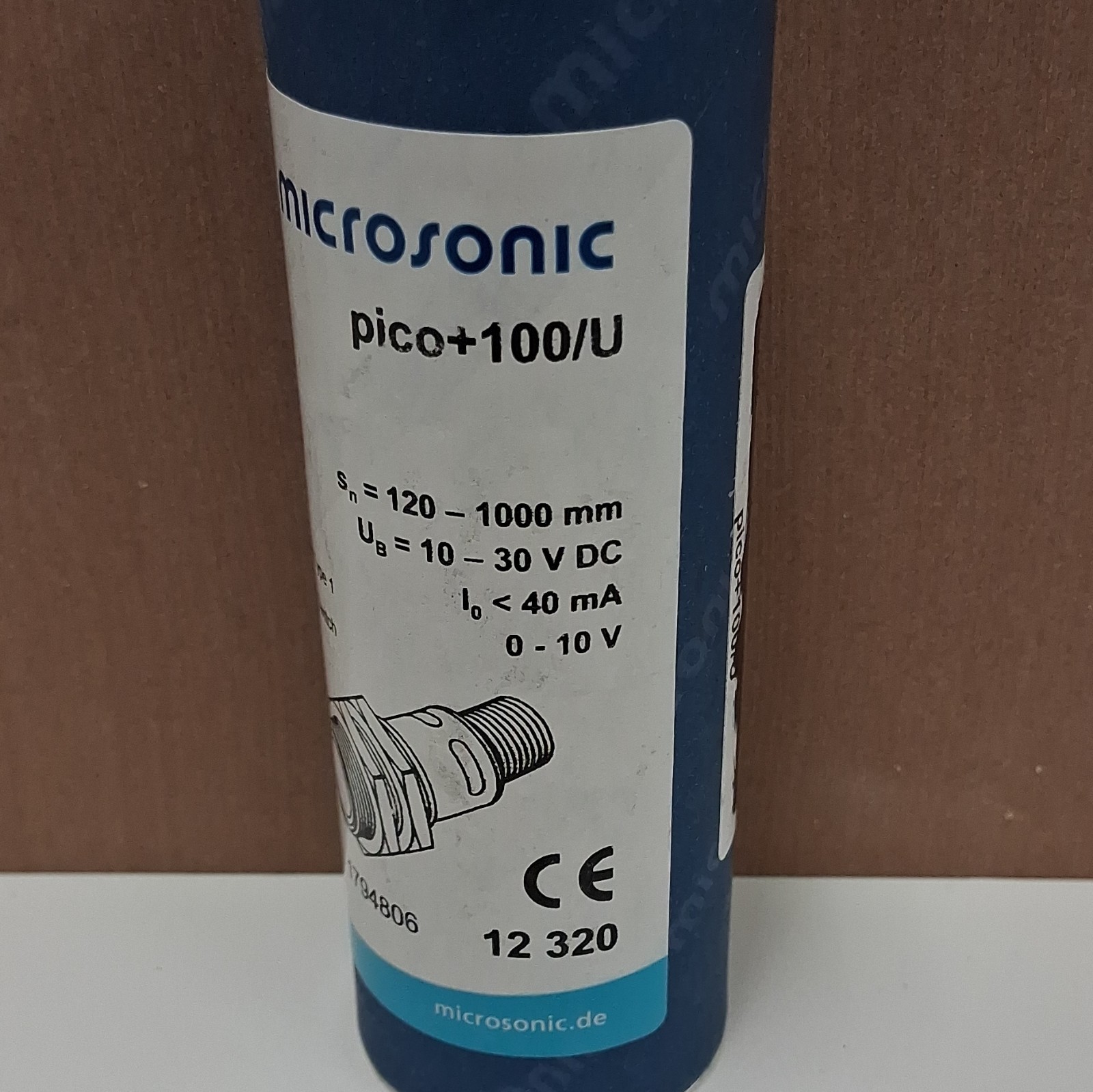 microsonic pico+100/U Unshielded Ultrasonic Proximity Sensor 10-30VDC 0-10V