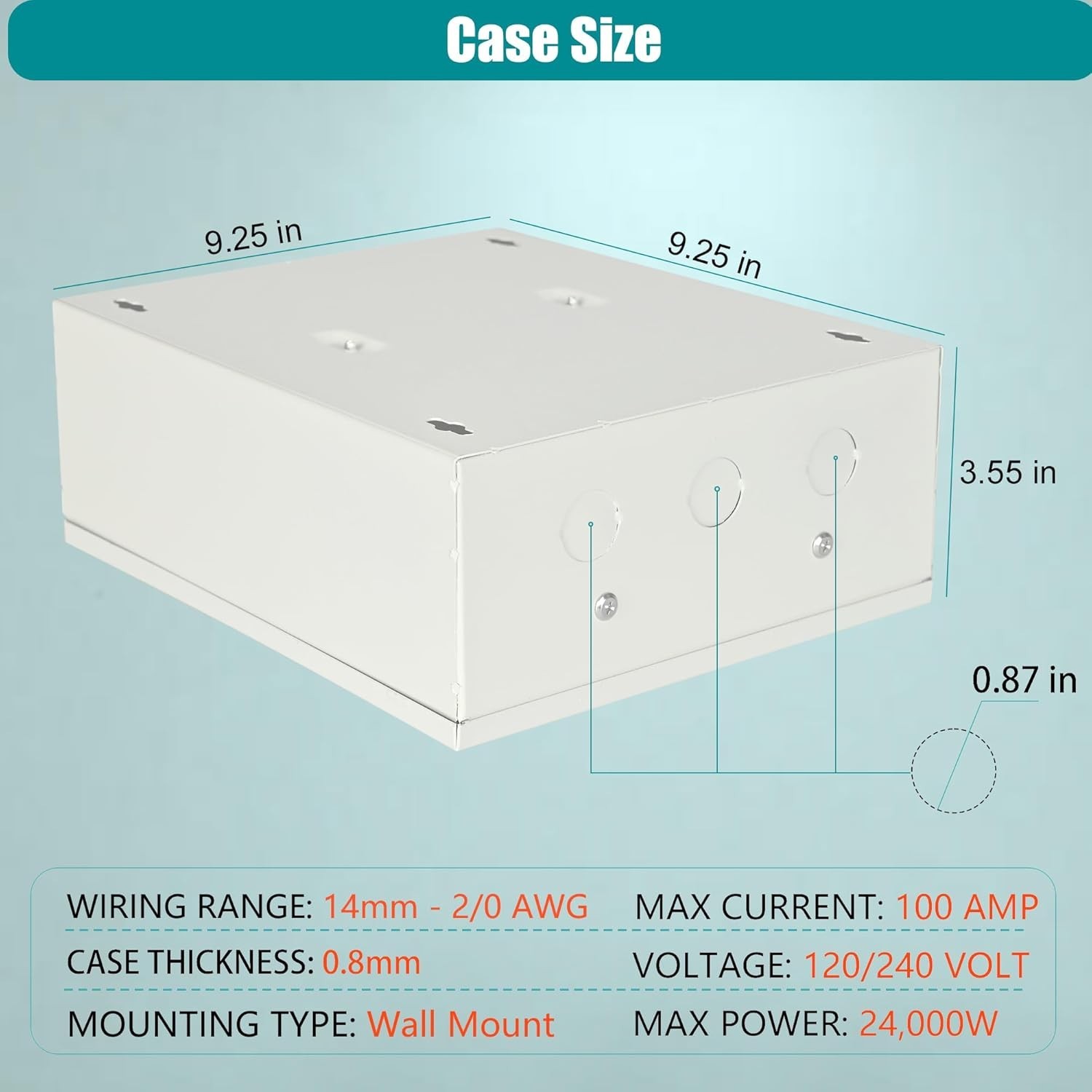 Automatic Transfer Switch 100 Amp 3 Pole for Home Generator 240V 24,000W