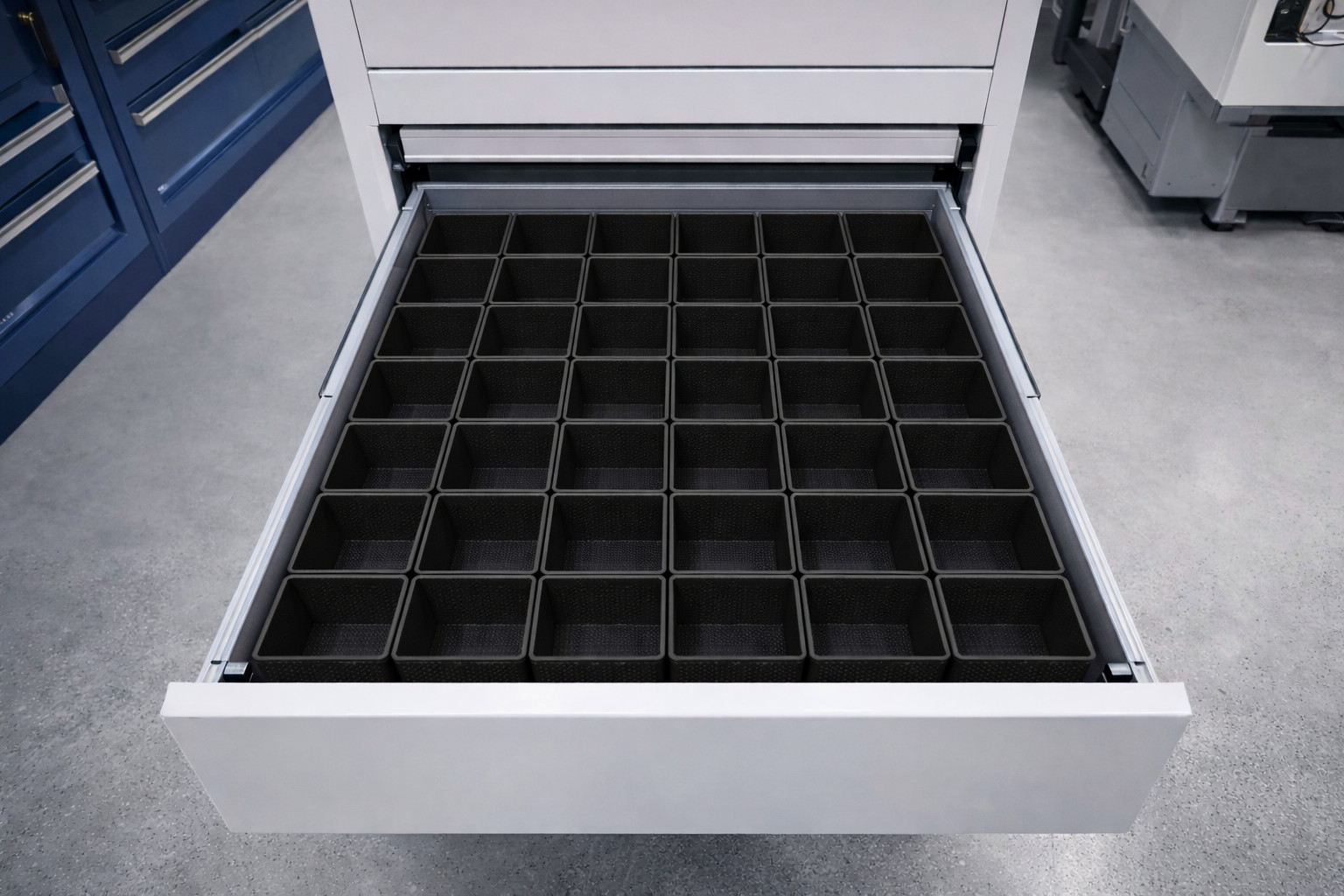 96pc 2×3″ Drawer Organizer Bins Modular Storage Hardware Craft Toolbox