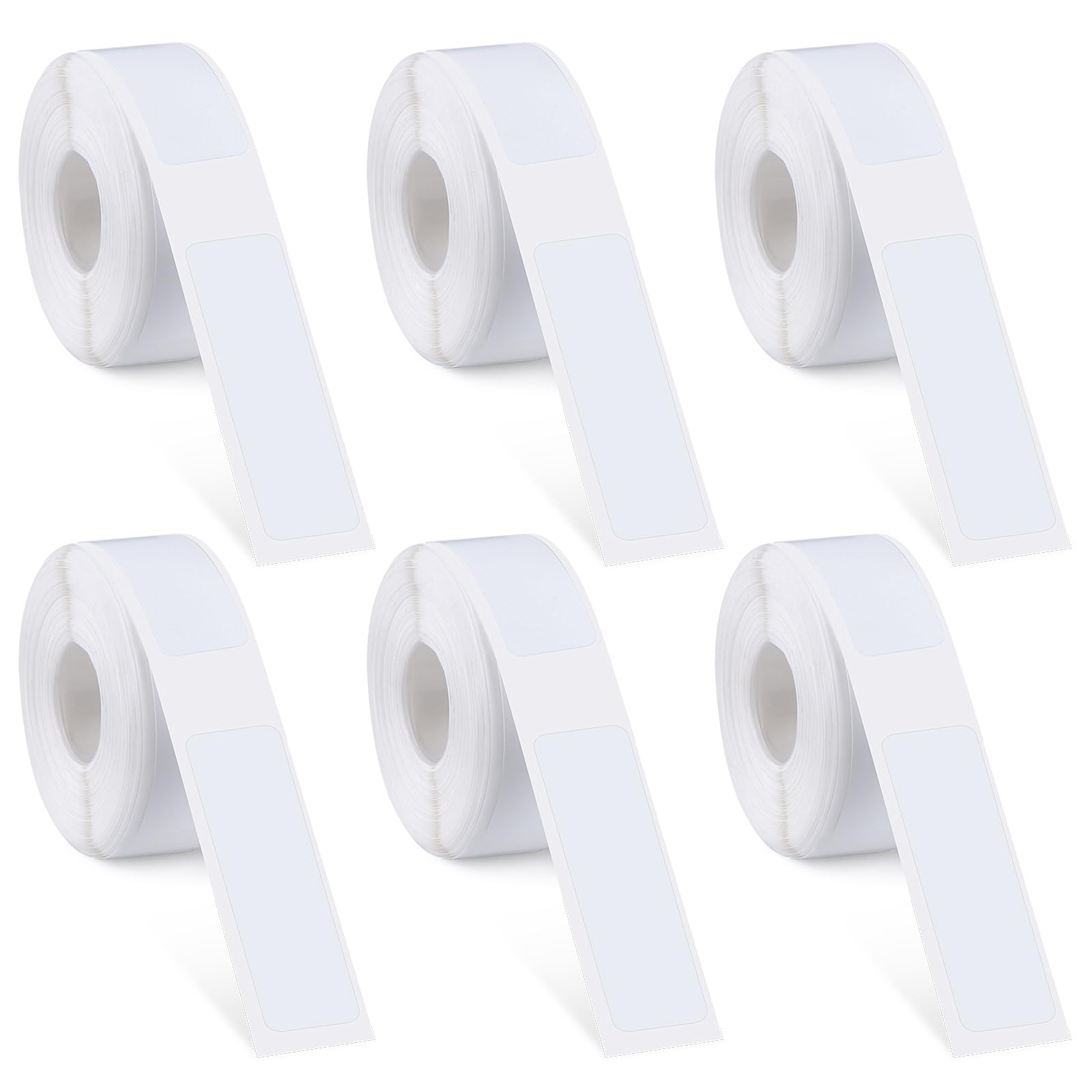 6 Rolls Label Maker Tapes for Phomemo D30, 960 Pcs 12 x 40mm 12 x 40mm, White