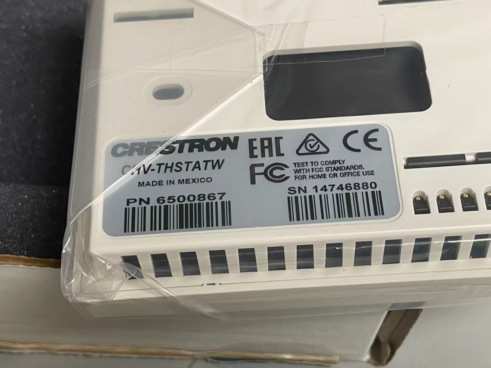 Crestron CHV-THSTATW HVAC Thermostat Control Module White NEW