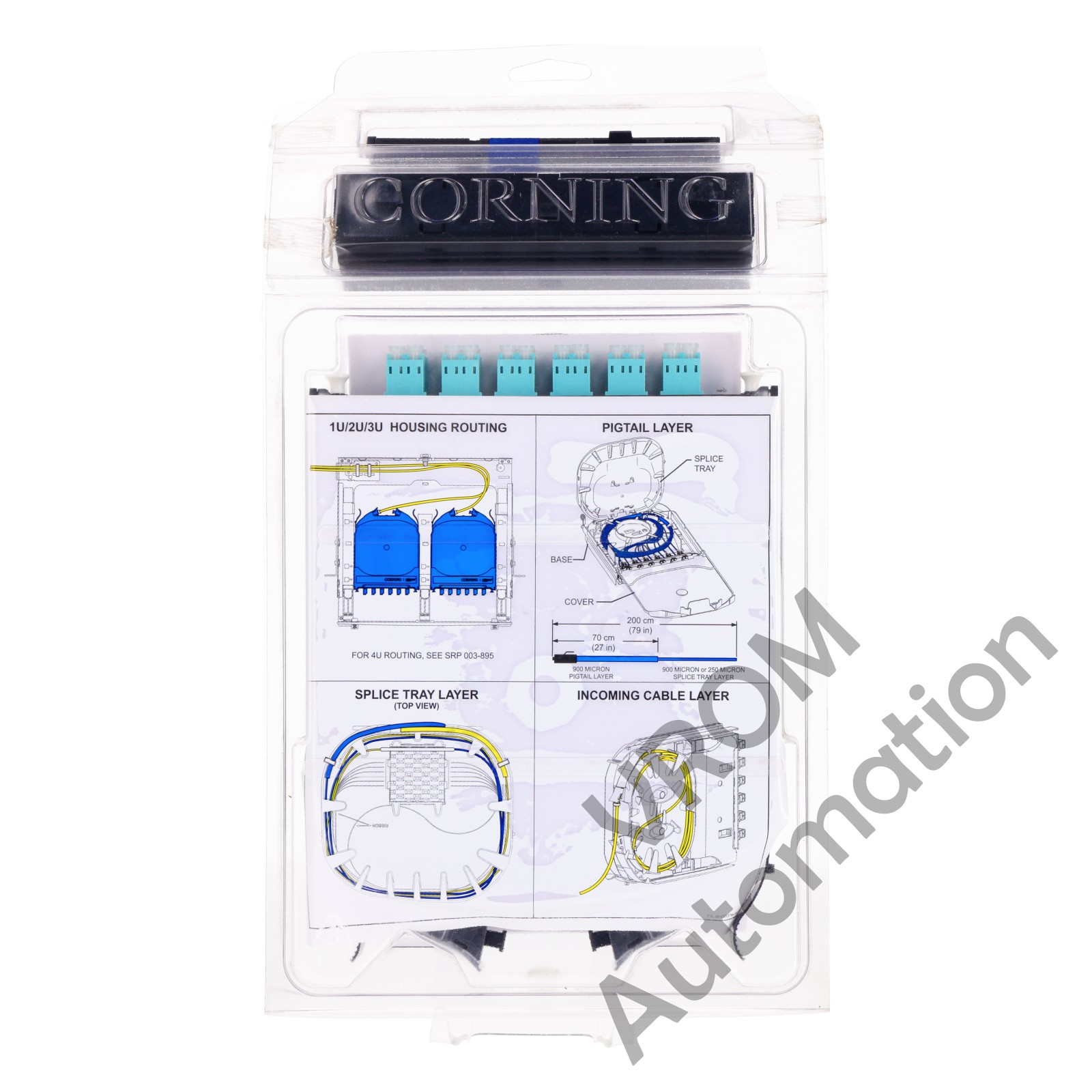 Surplus Sealed Corning CCH-CS24-E4-P00TE Pigtail Splice & Slack Cassette 24F LC-