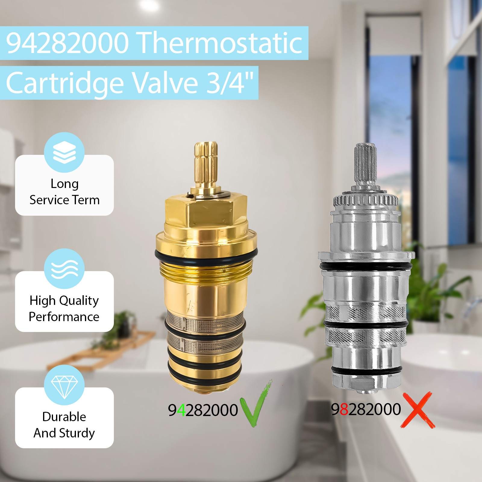 Replacement For Hansgrohe 94282000 Thermostatic Cartridge