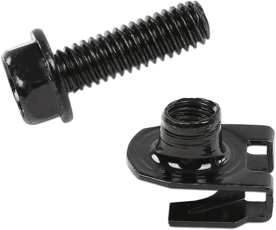 8PCS Black Front Shock Lower A Arm Mounting Bolts & Special U Nuts Hardware 8pcs