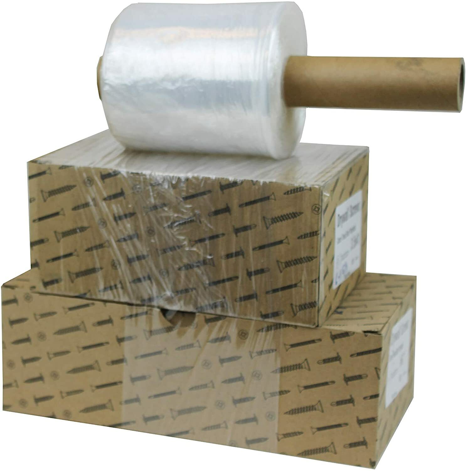 4 Roll 5 in. x 1000 ft. Stretch Hand Wrap Clear Cling Plastic Wrap Heavy Duty