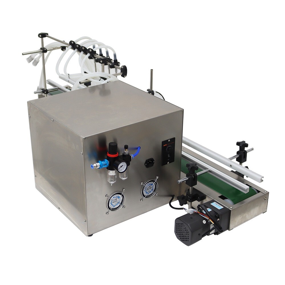 110V Automatic 4Head Magnetic Pump Filling Machine Liquid Bottle Filler 5-1000ml