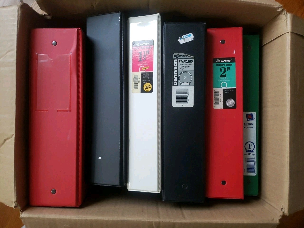 Assorted Lot 6 Pack 3-ring Binders! Multiple sizes, Colors and Brands