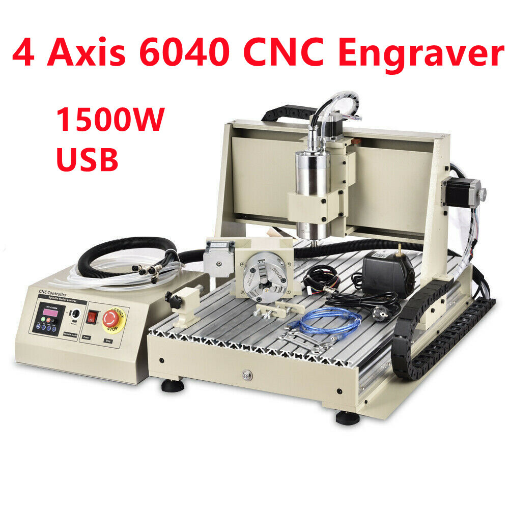 USB 3/4 Axis 6040/6090 CNC Router Engraver VFD Engraving Milling Machine Cutter