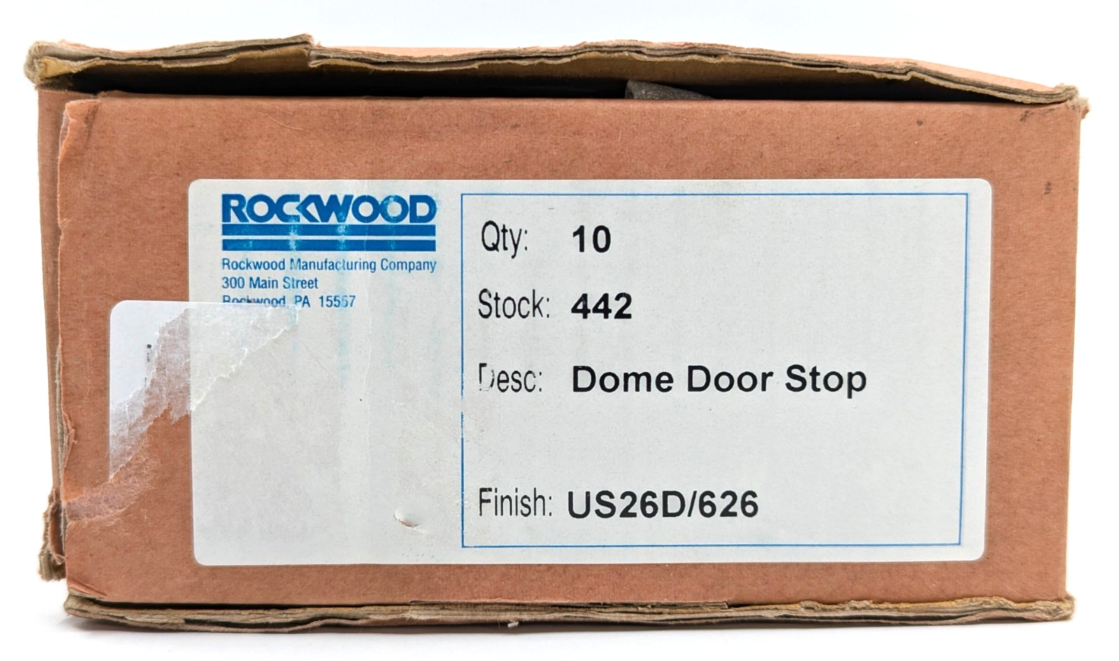 Rockwood 442 High Dome Floor Mount Door Stop for Commercial Doors, Satin Chrome