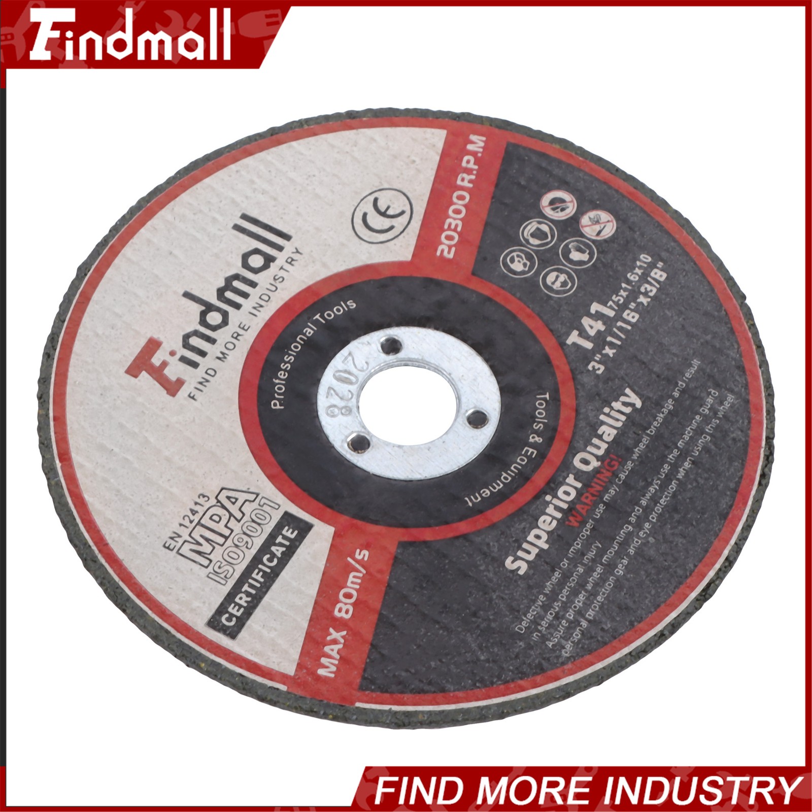 Findmall 25 Pack Cut Off Wheels 3″ x 1/32″ x 3/8″ Cutting Discs for Die Grinder
