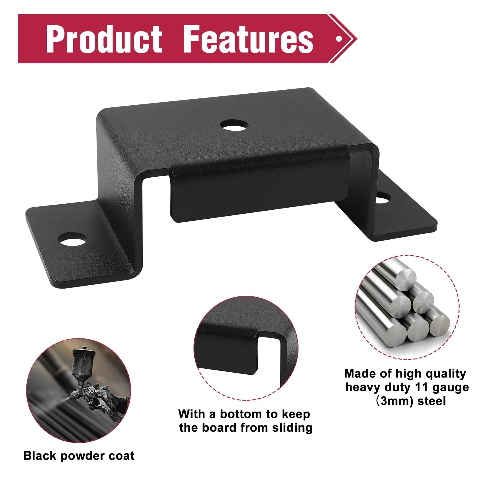 16Pcs Heavy Duty Steel Trailer Pocket Brackets for 2» x 4» Lumber, Flatbed …