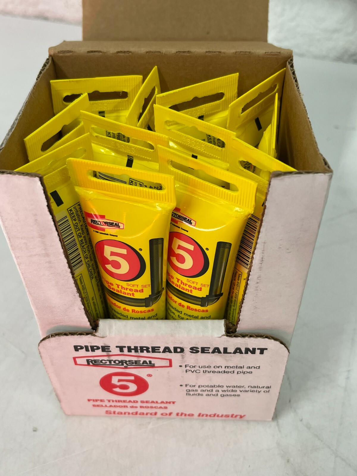 CASE OF 12 RectorSeal #5 Metal & PVC Thread Seal Pipe Sealant 701563