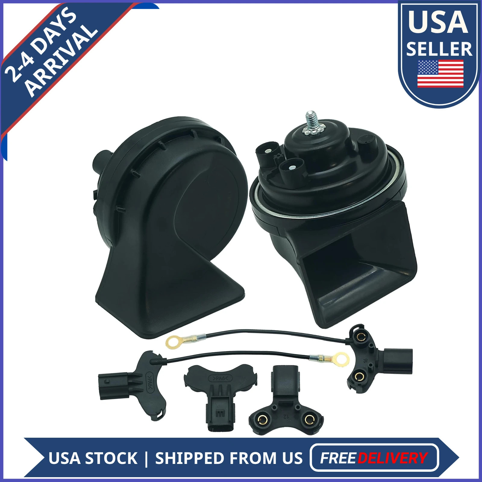 Dual Horn Upgrade Kit for Honda Civic Fit CR-Z Element Insight 1-Pin Harness