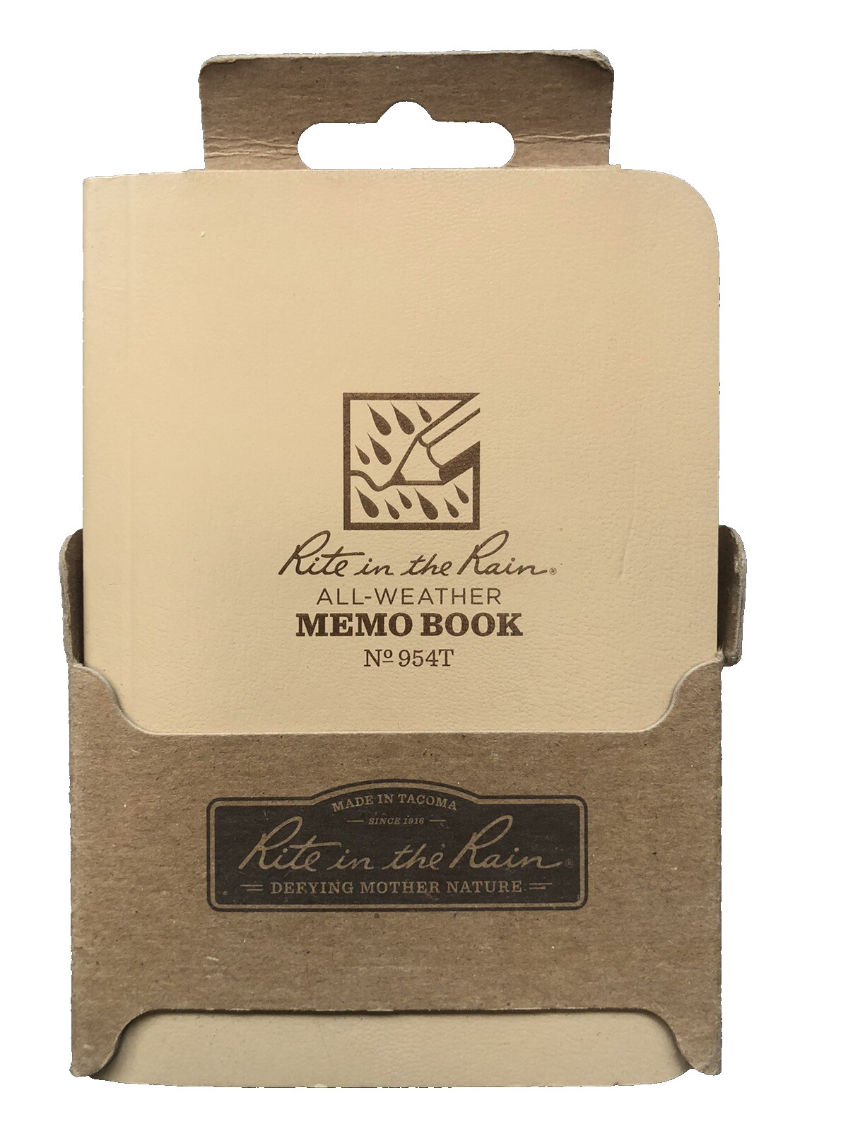 Rite in the Rain 954T All Weather Memo Pocket Book Pad Universal 3.5 x 5 In Tan