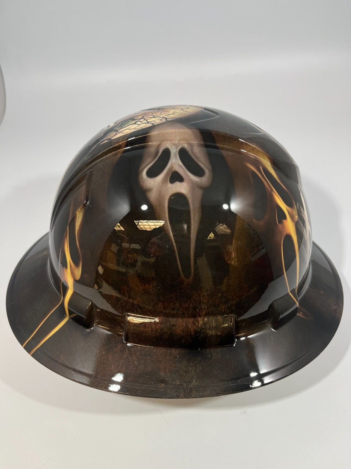 New Full Brim Hard Hat Custom Hydro Dipped SCREAM GHOST FACE KILLER