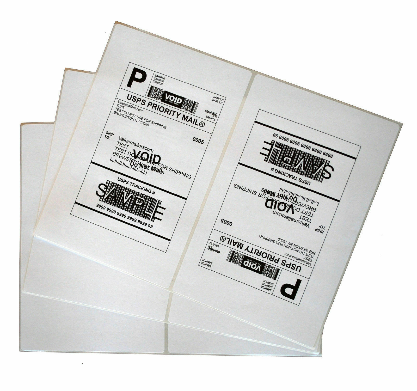 8.5×5.5″ Round Corner Shipping Labels 2 Per Sheet Postage Self-adhesive UPS