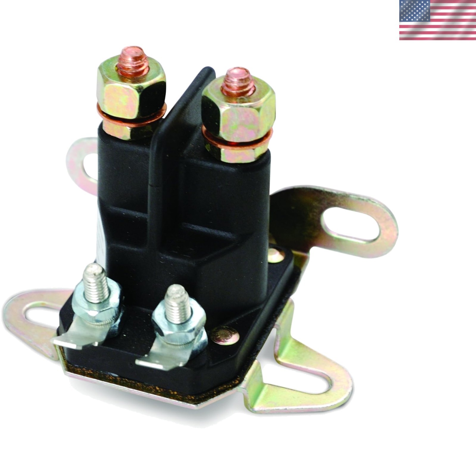 Solenoid 4 Post Dual Mount Universal Fit with External Ground for Lawn Mower