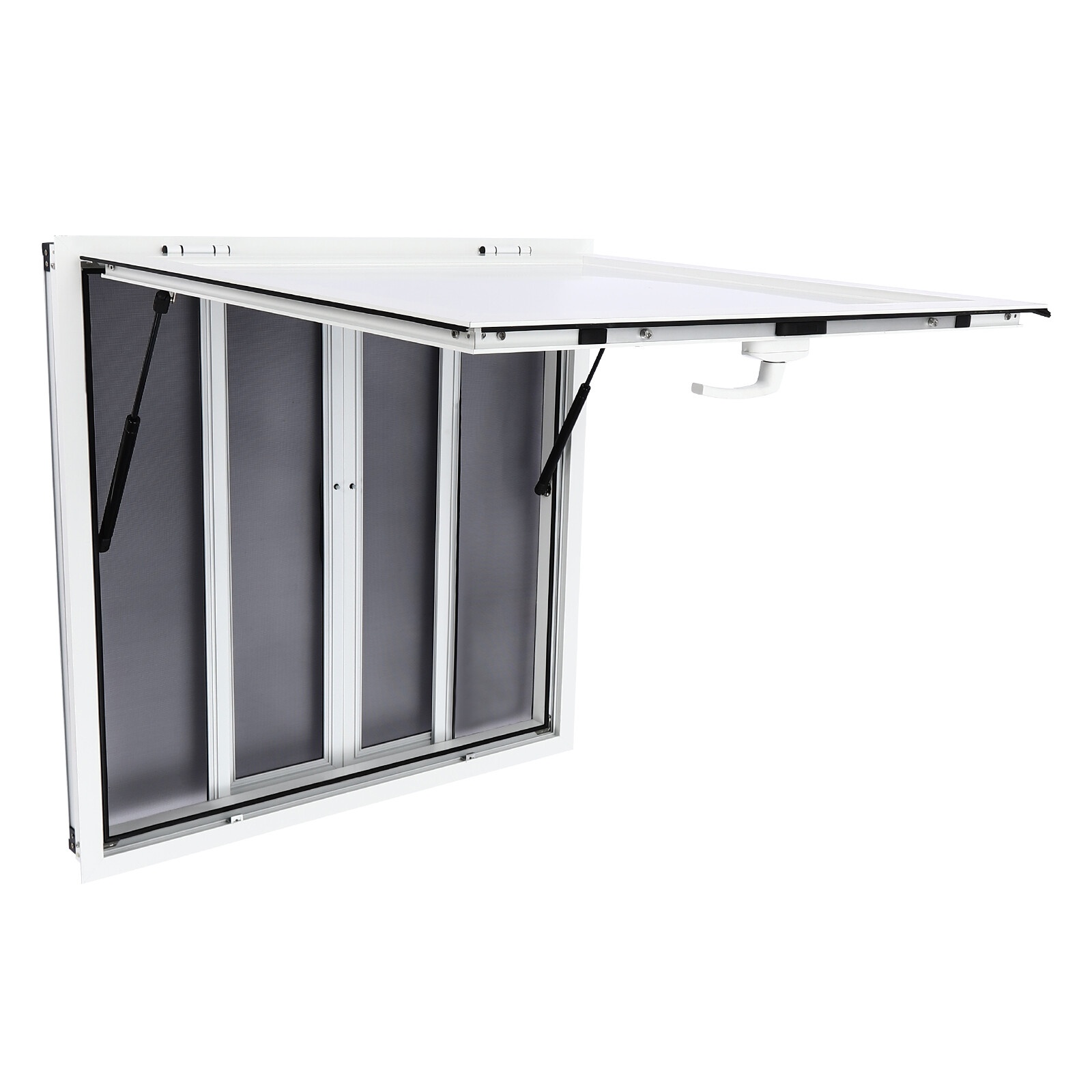 36″L x 36″W Concession Stand Serving Window Food Truck Service Awning w/ Hooks