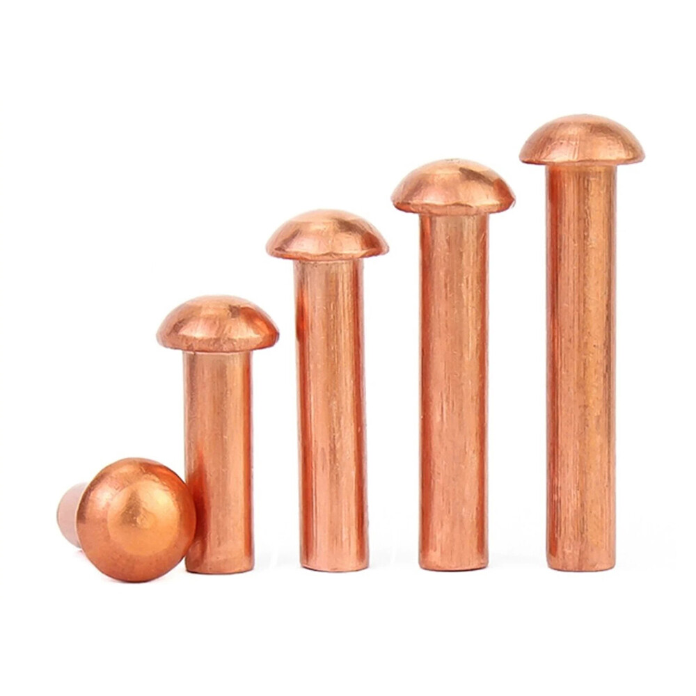 M1.5 M2 M2.5 M3 M4-M8 Solid Copper Round Pan Head Rivets Nut Hammer Rivet DIN660