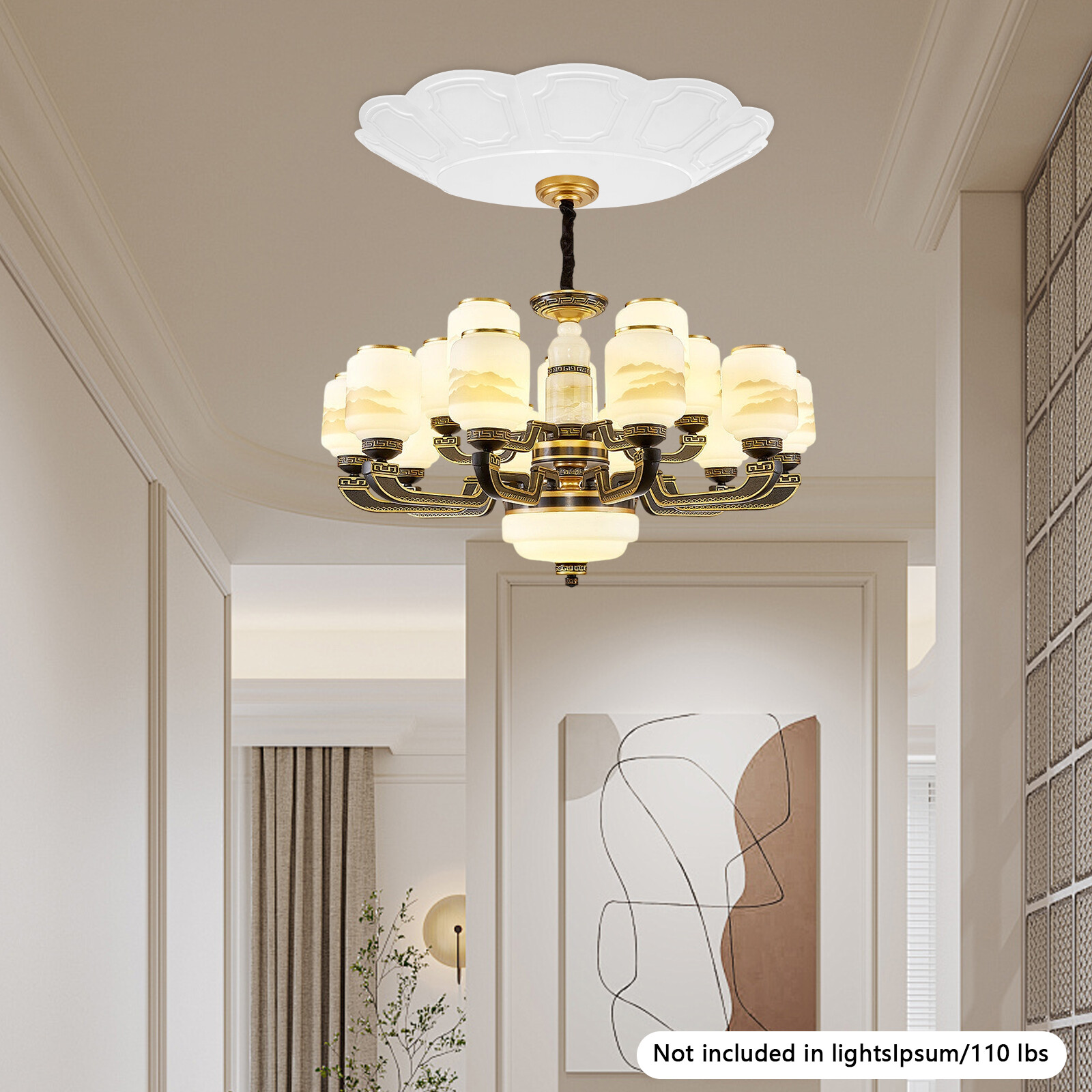 Ceiling Mount Chandelier Cover Chandelier Hoist Lifter Decor Cover 50kg/110lbs
