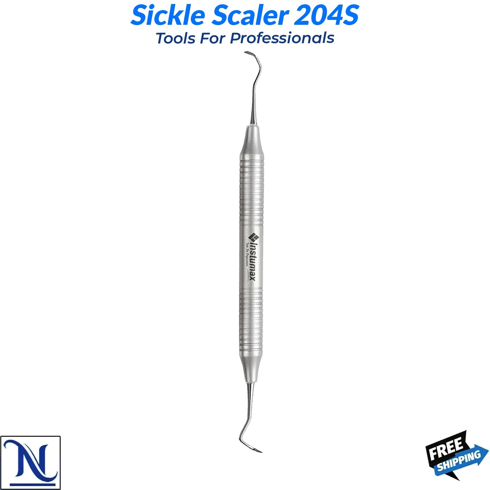 Sickle Scaler 204S – CE Certified Stainless Steel Dental Hygiene Periodontal Pic