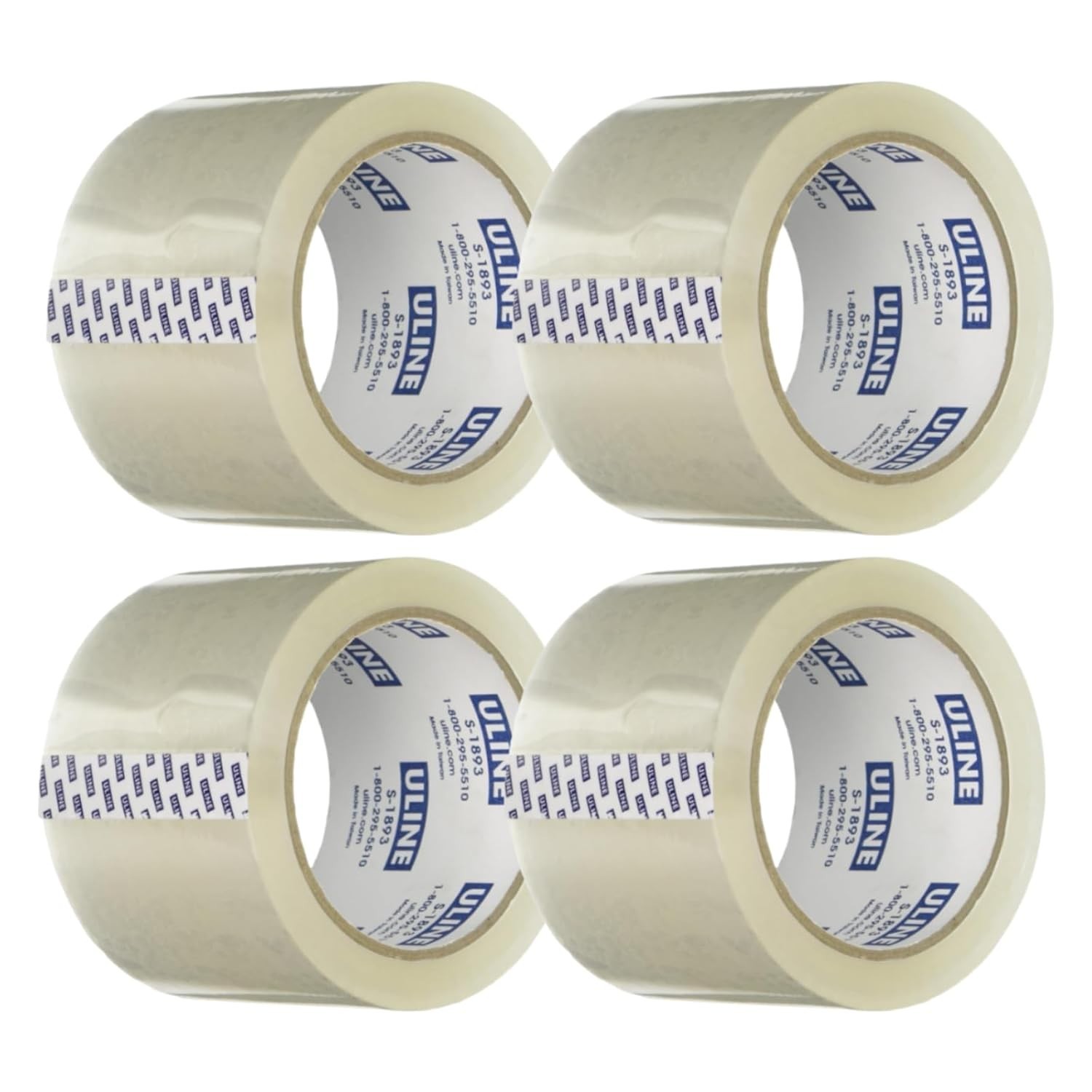 ULINE S-1893 Industrial Plus Tape – 2.6 Mil, 3″ x 55 yds, Clear (Pack of 4)