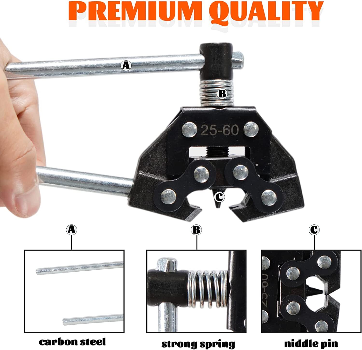 Roller Chain Tools Kit 25-60 Chain Detacher Breaker Cutter Tool For Bike / ATV