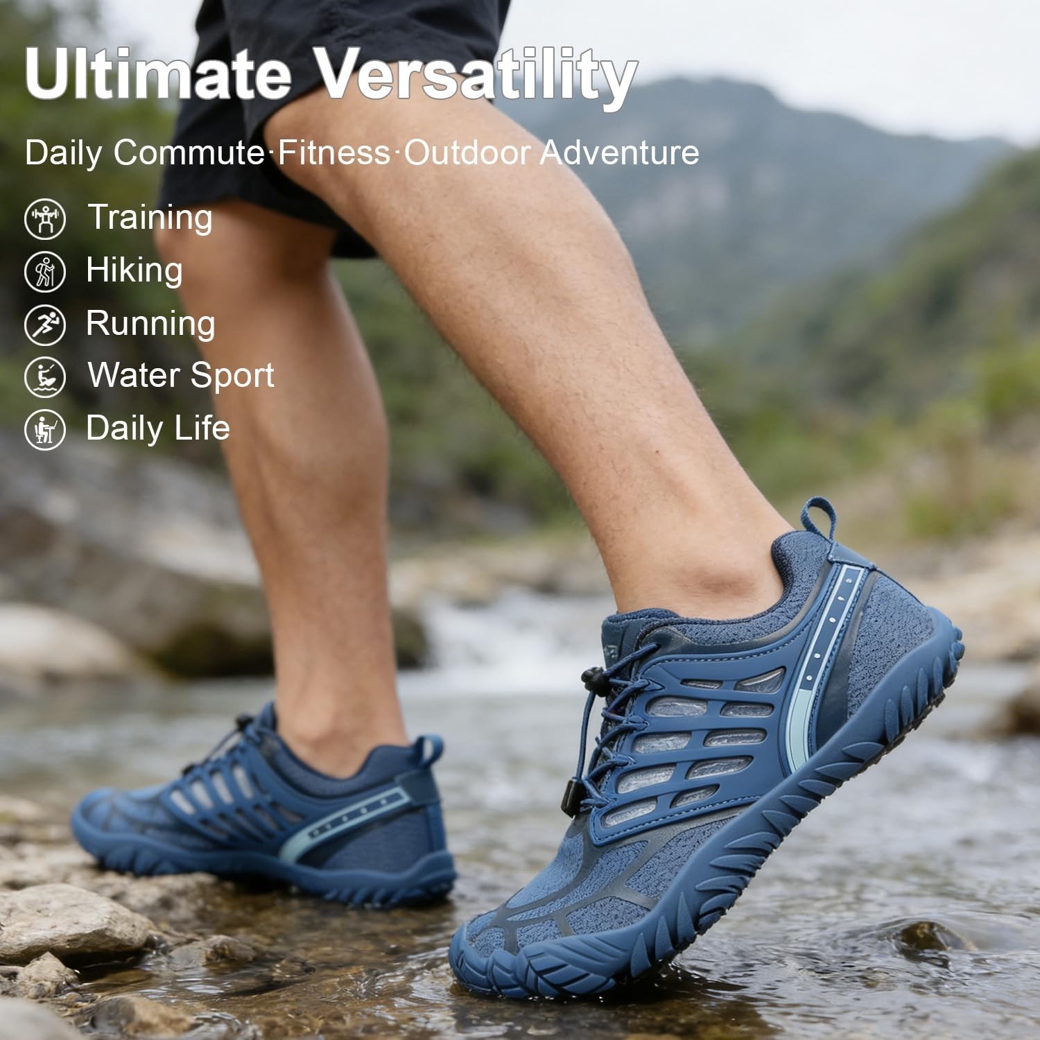 Barefoot Shoes Men Wide Toe Box Zero Drop Minimalist Shoes for Workout Cross-…