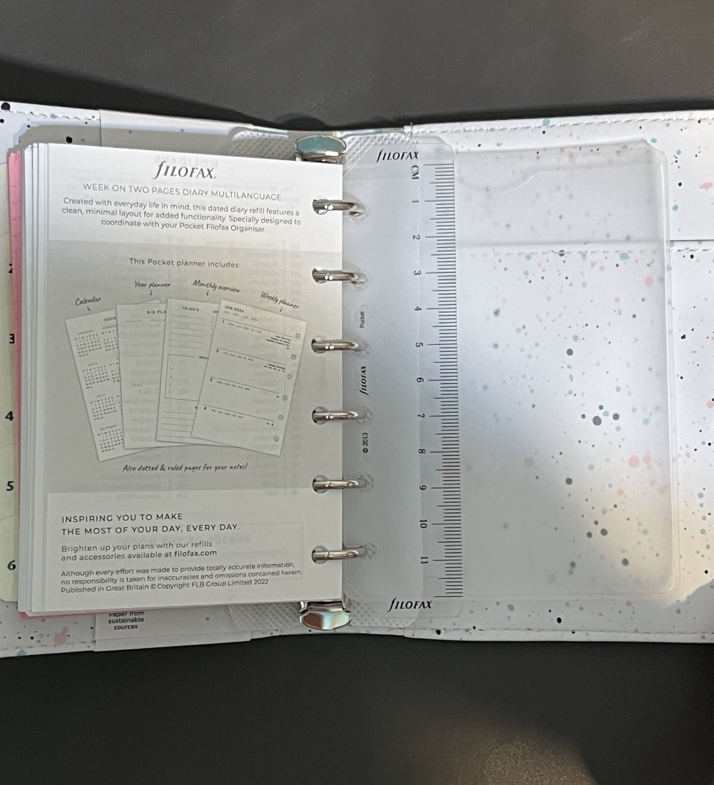Filofax Expressions Mint Pocket Size Organizer Planner Ring Binder 2024 NWT!