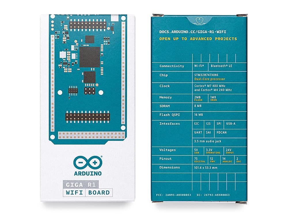 Arduino Giga R1 WiFi ABX00063 – High-Performance Microcontroller Dual-Core ARM