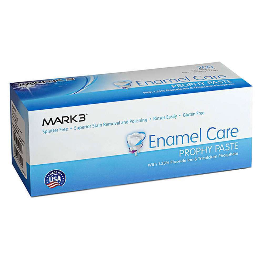 MARK3 Enamel Care Prophy Paste, Coarse Grit, Bubble Gum with TCP, 200/Box