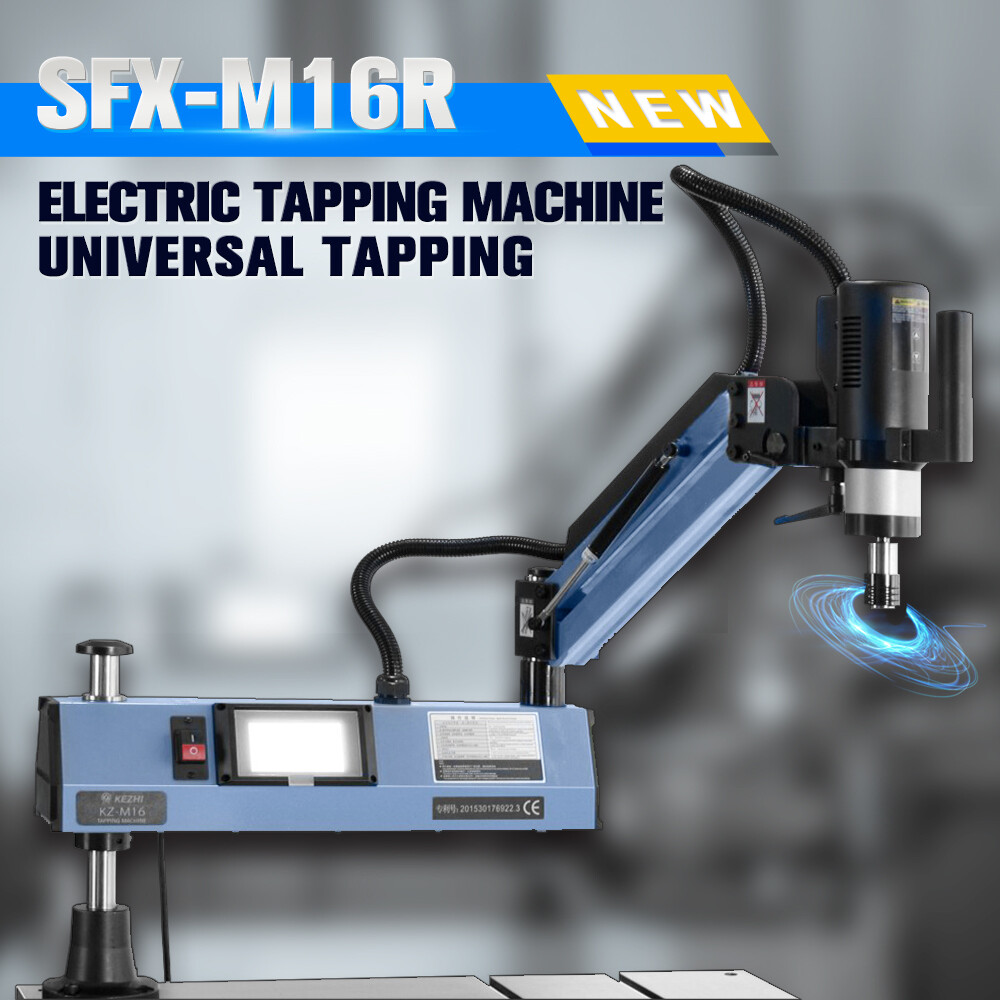 USED SFX US Stock Electric Tapping Machine Arm Tapper M3-M16 9PCS ANSI Collets
